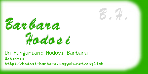 barbara hodosi business card